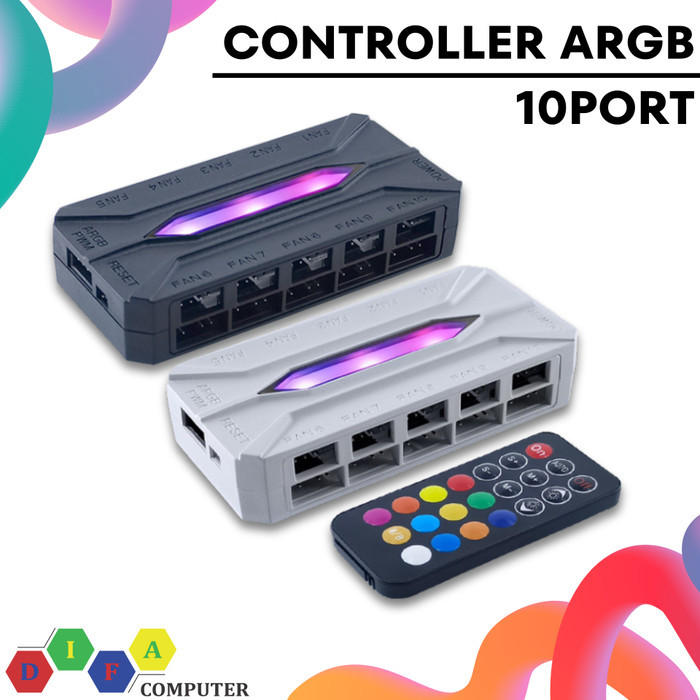 Jual Controller aRGB 10 Port 3 Pin 5V PWM Sync RGB Light | Shopee Indonesia