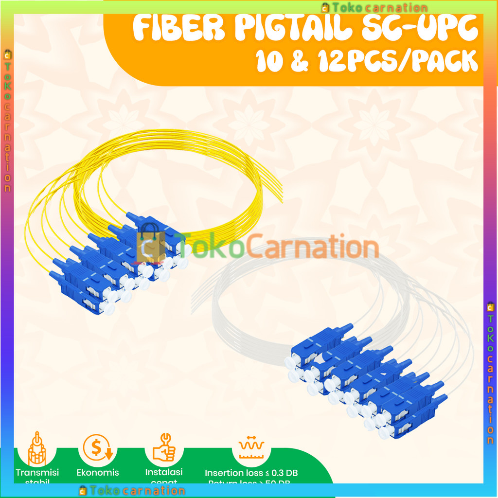 Jual [[]] Fiber Pigtail SC/UPC 0.9mm SM 1 Meter Kabel Fo Pigtail 1.5M ...