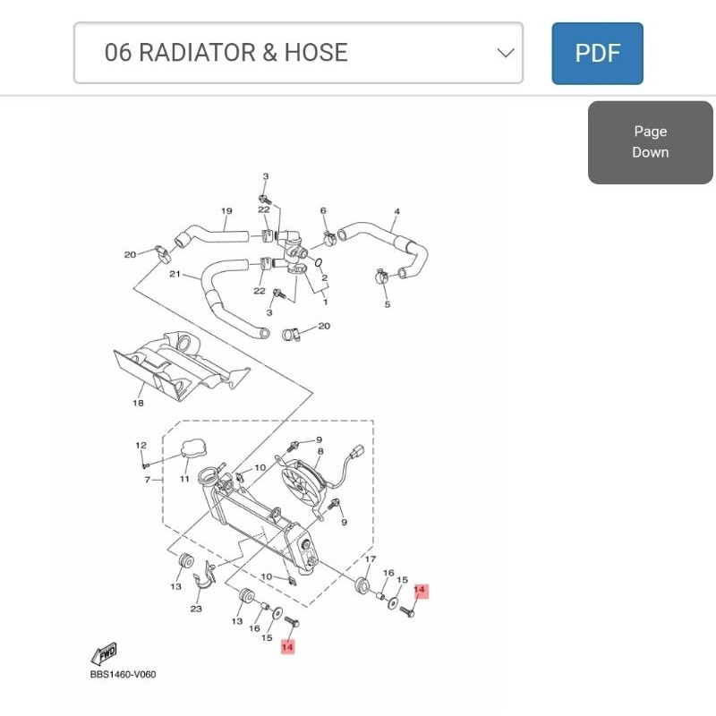 Jual Baut radiator R15 V3 XSR 95D32-06025 ORI YGP | Shopee Indonesia