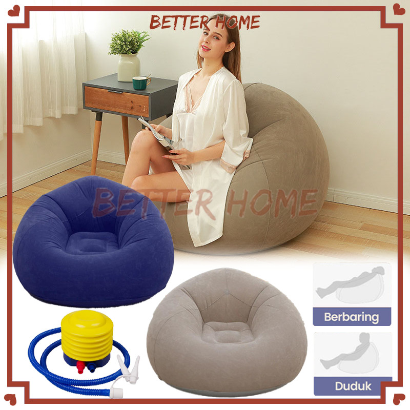 Jual Sofa Bean Bag Inflatable Sofa Travel Portable Bean Bag Sofa Dewasa ...
