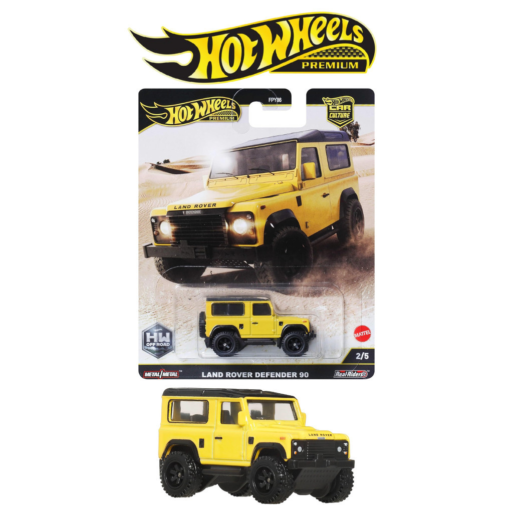 Jual Hot Wheels Premium HW Off Road Land Rover Defender 90 Jeep Kuning ...