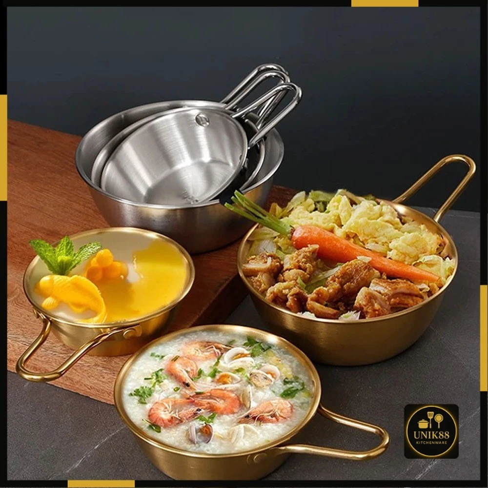 [UNIK88] Panci / Mangkok Dengan GagangDiameter 10cm  Pegangan Serbaguna SUS 304 | AutoStock