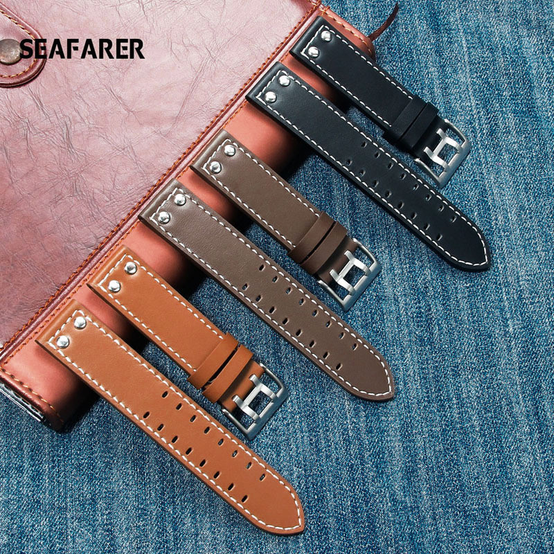 Affordable Stylish Leather 22 mm Watch Band Replacement H77505535_K0024489 main image 1