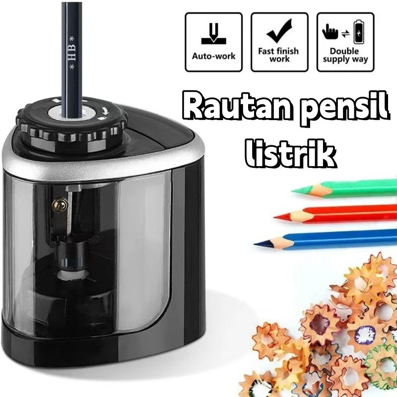 Jual Rautan Pensil Listrik Rautan Pensil dengan 2 Mata Pisau Model ...