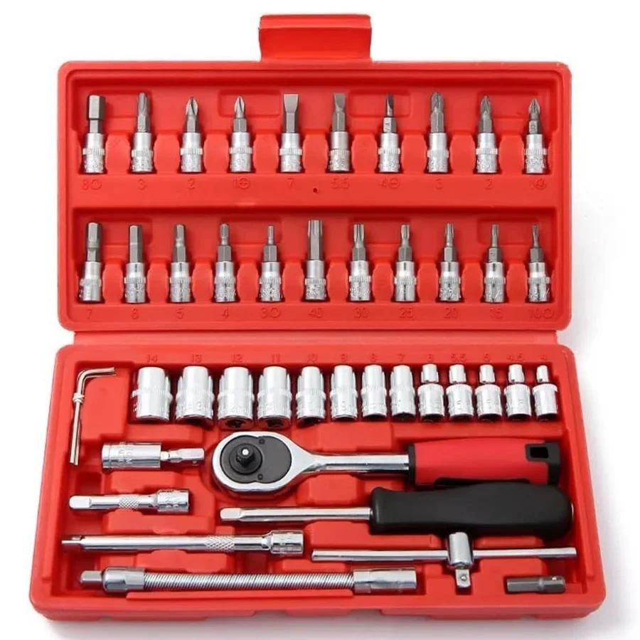 Jual Wren Set 46/53Pcs Tool Kit For Car Tool Screwdriver And Bit Ratet ...