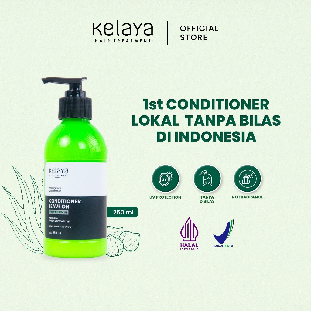 Jual Kelaya Conditioner Rambut Rontok 250ml Treatment Leave On Vitamin ...