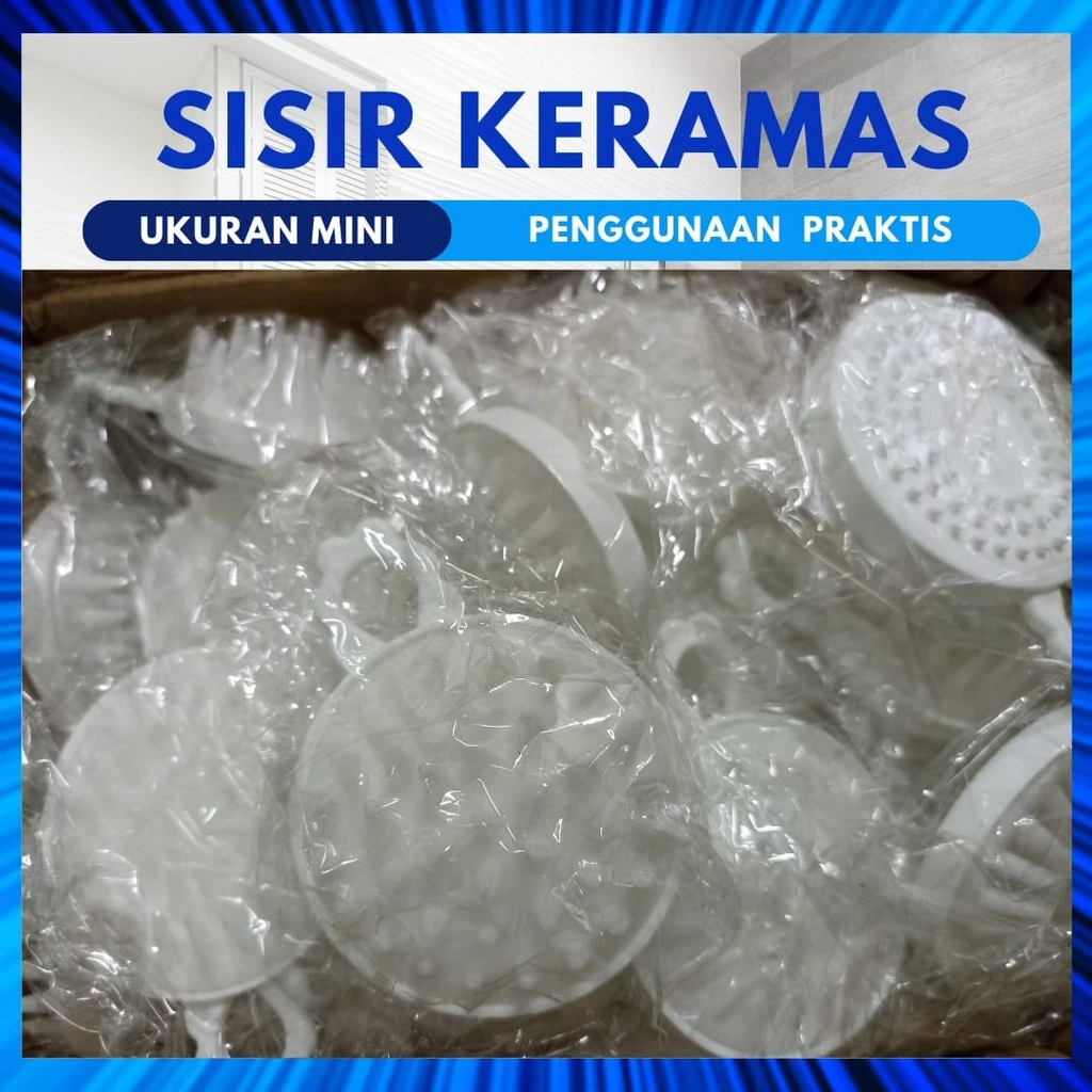 Sisir Keramas Anti Ketombe Pijat Silikon Premium | AutoStock