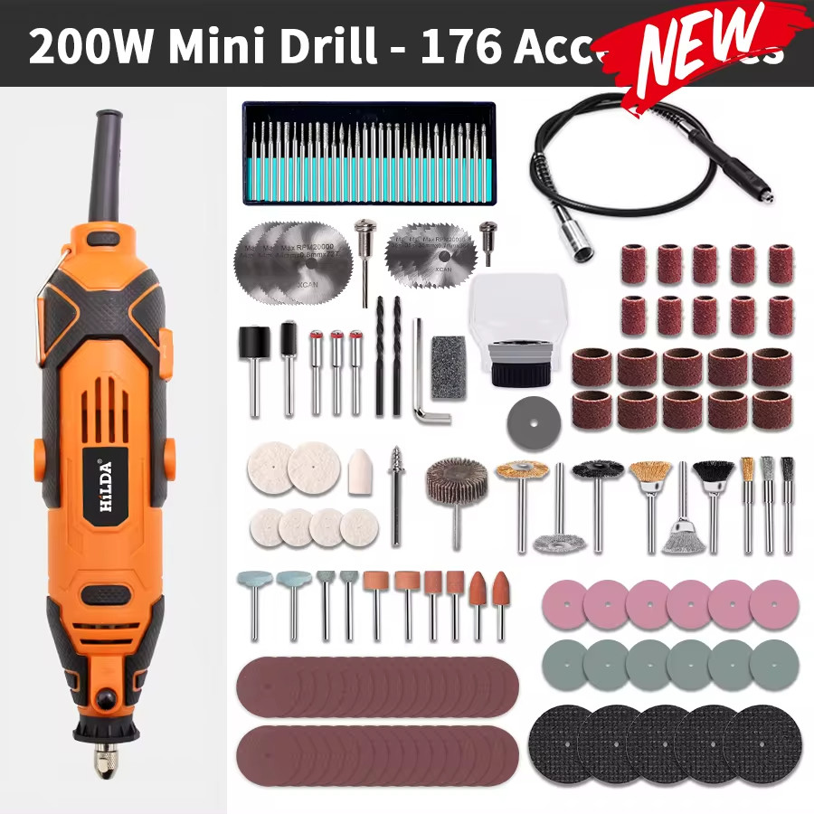Jual 46pcs HILDA Bor Mini / Gerinda Listrik Mini /Pen Ukir /Mesin Bor ...