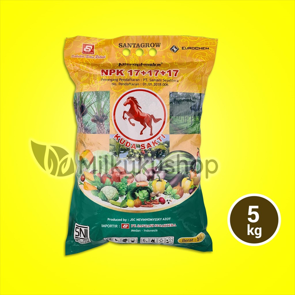 PUPUK SANTAGROW NITROPHOSKA NPK 17 17 17 ISI 5 KG KEMASAN PABRIK