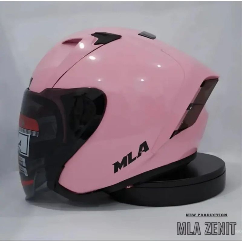 Jual helm mla zenit original half face singgle visor standard sni ...