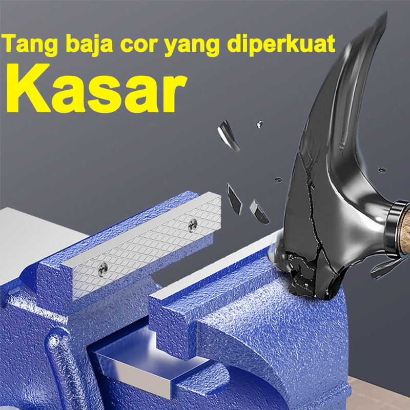 Jual Catok Clamp 5'' 360° Swivel Vice Table Biru Catok Paron Ragum Besi ...