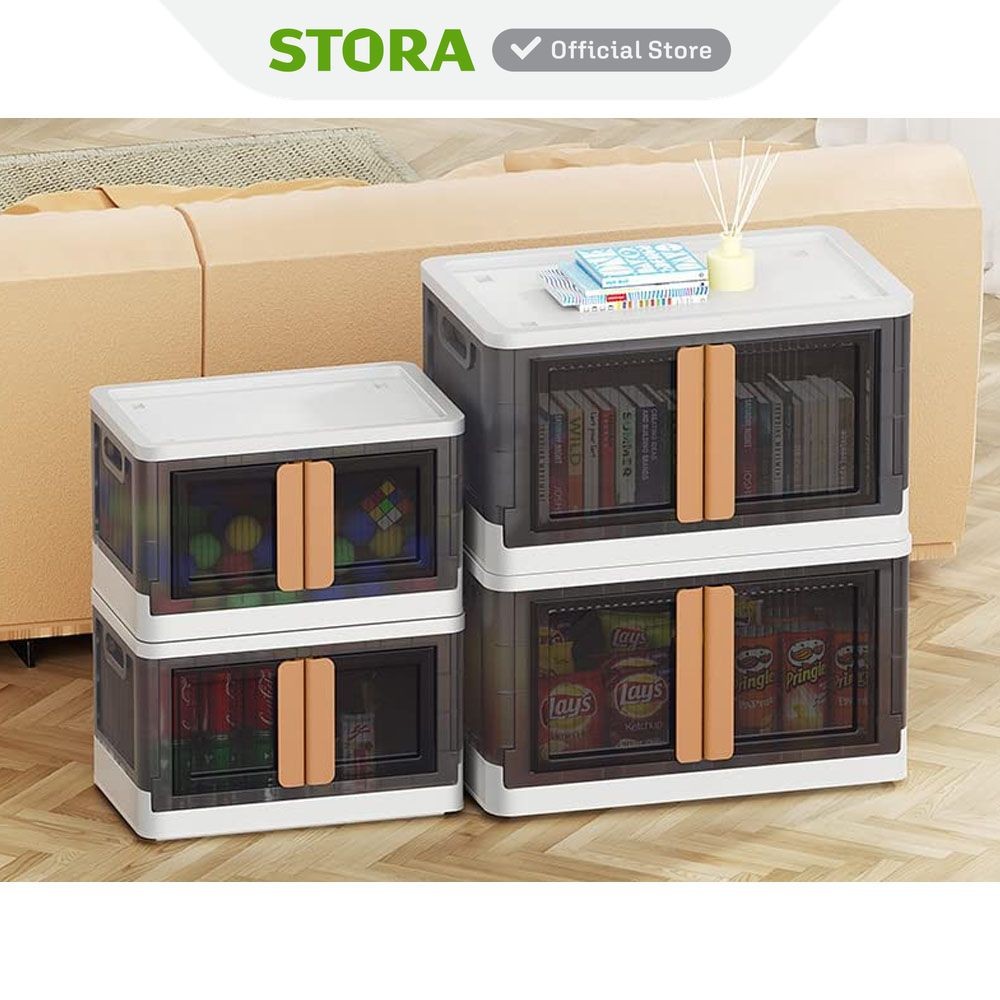 Jual Stora Kotak Penyimpanan Lipat Front Opened Foldable Box Container ...