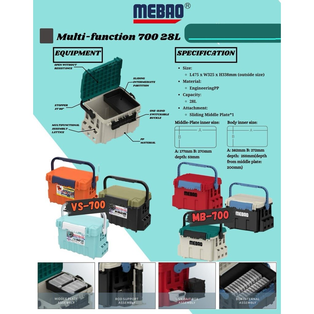 Jual KOTAK BOX MEBAO VS-700 (28L) | Shopee Indonesia