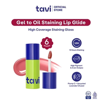 OMBRE LIPS TAVI 2 Lip Glide Bundle Gel To Oil Staining Lip Glide (Oil Infused Glossy Lip Tint)