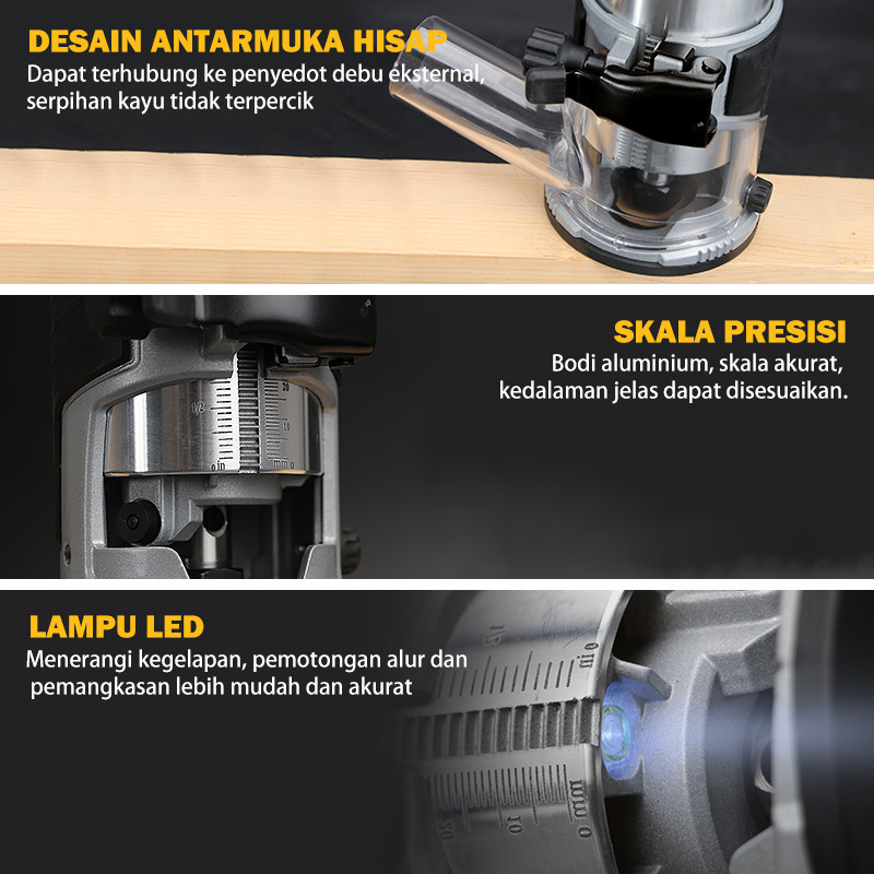 Jual 【KEELAT-KCBT01】Brushless Mesin Profil Router Laminate Trimmer ...