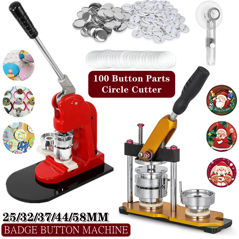 Jual Button Maker Machine Badges Set, DIY Pin Badges Press Maker ...
