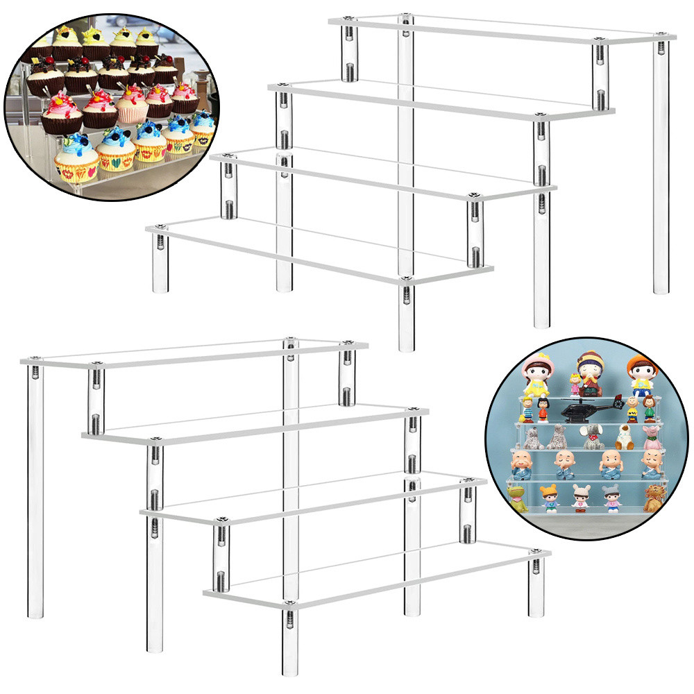 Jual Acrylic Organizer 2-4 Layers Acrylic Display Rack Transparent ...