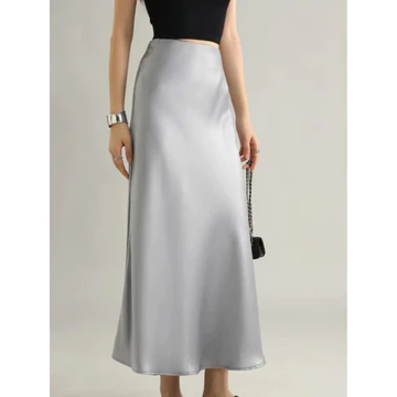 Honey Rok Satin Silk Premium Satin Long Skirt Rok Satin Panjang