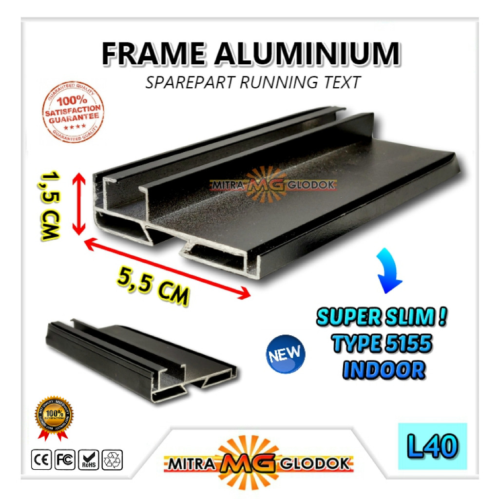 Jual FRAME INDOOR 5515 ALUMINIUM ALUMUNIUM SLIM TIPIS KOMPONEN LED ...