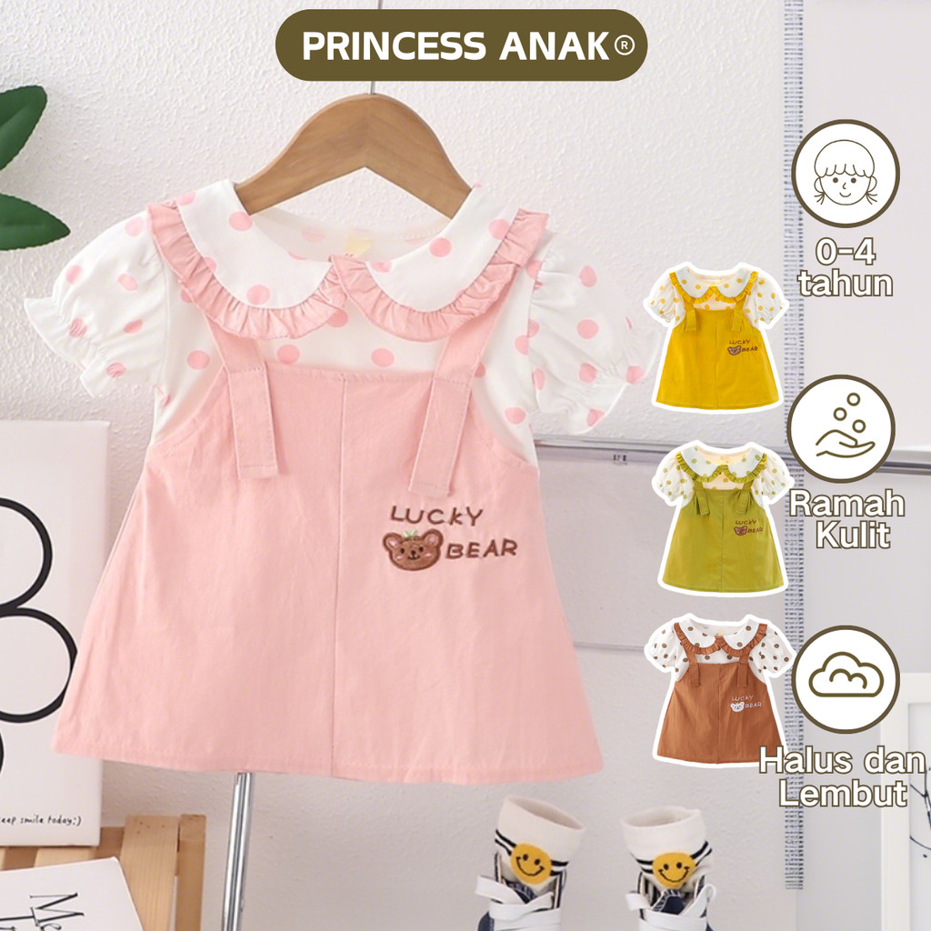 Jual [PRINCESS ANAK] 0-4 Tahun Dress anak perempuan bear Gaun anak ...