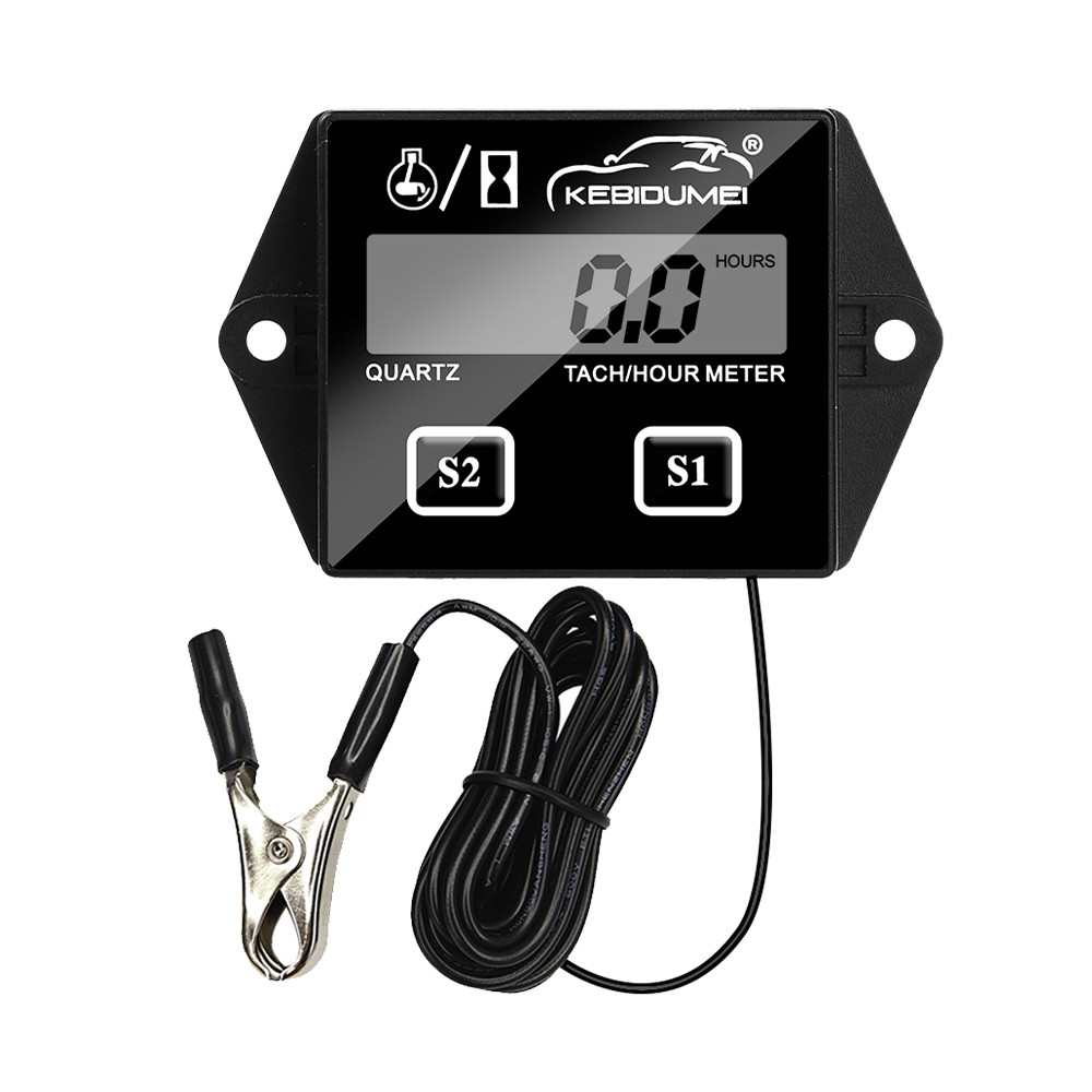 Jual Kebidumei Digital Engine Tachometer Gauge Tach Hour Meter with ...