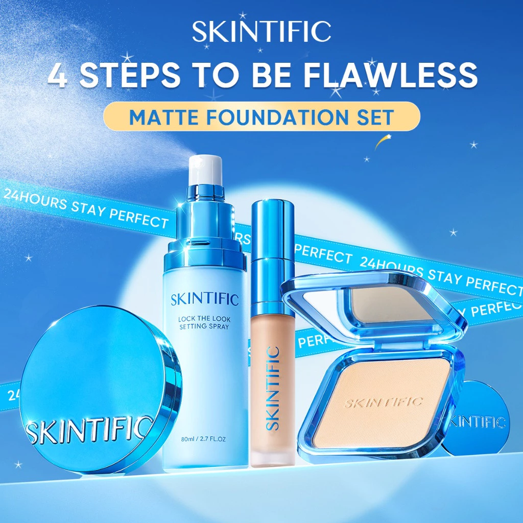 Skintific 4pcs Perfect Matte Makeup Set Long-Lasting