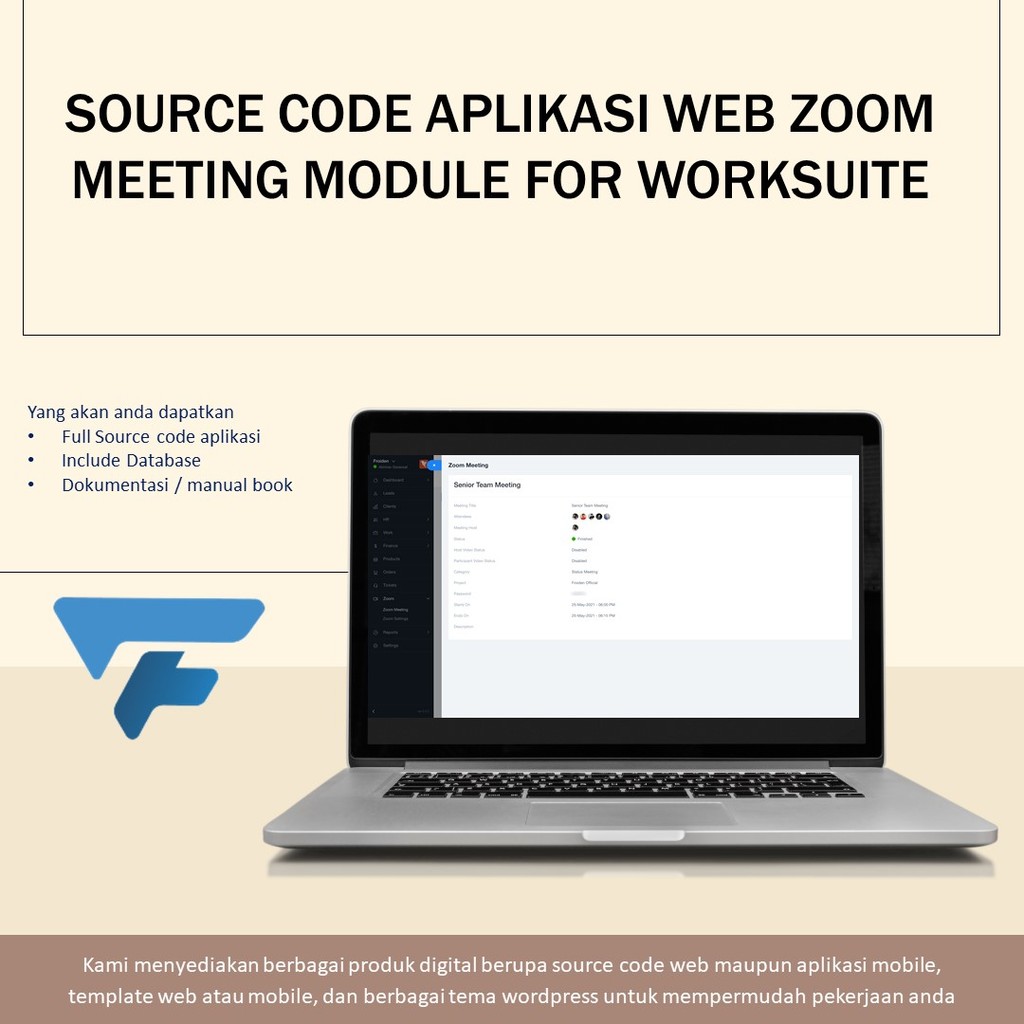 Jual SOURCE CODE APLIKASI WEB ZOOM MEETING MODULE FOR WORKSUITE ...