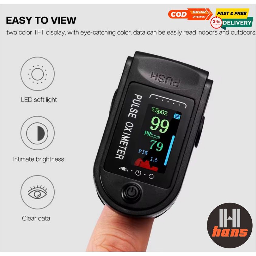 Jual Oxymeter Digital Oxy Pro Alat Pengukur Kadar Oksigen SpO2 Detak ...