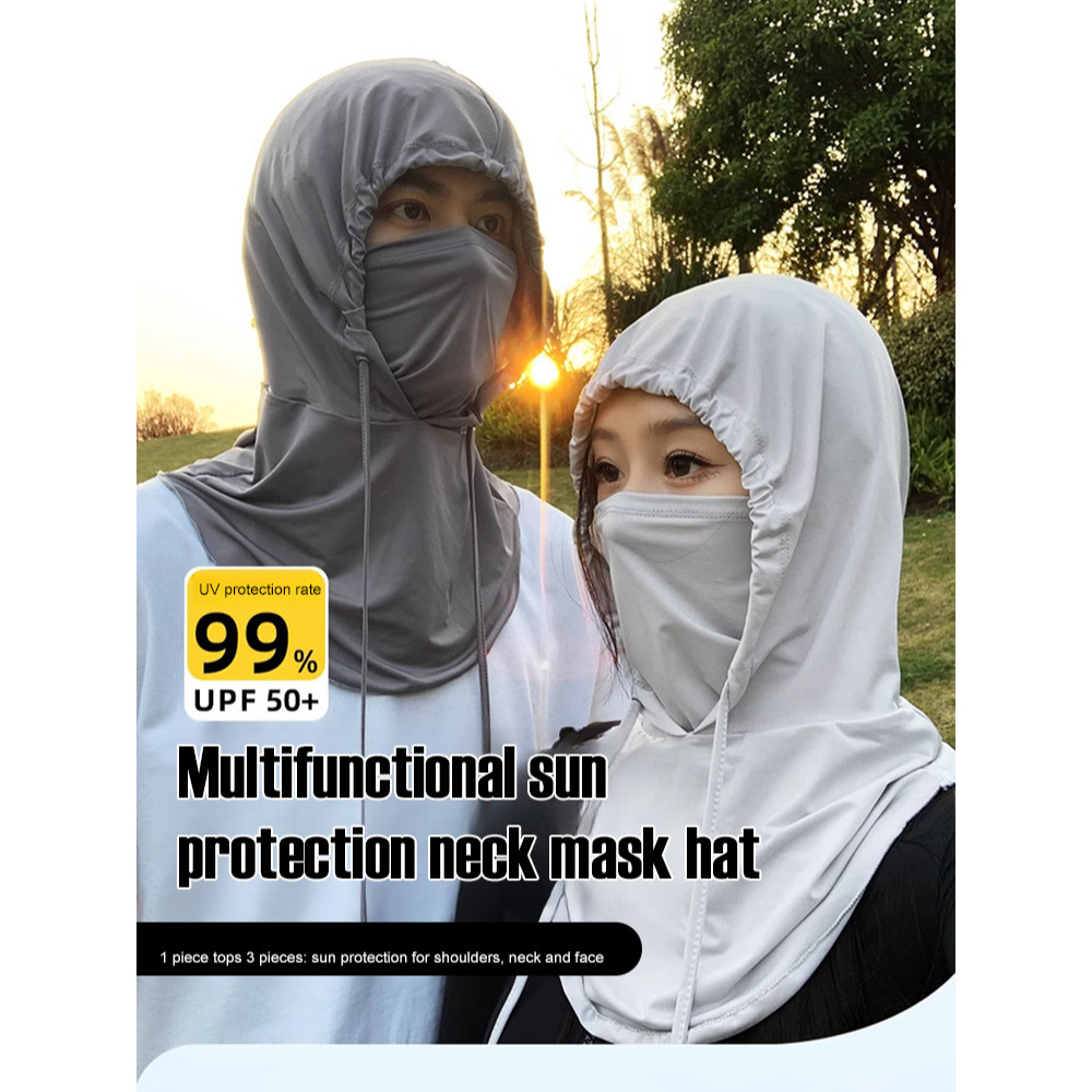 Jual ⚡️COD/GRATIS ONGKIR⚡️UPF 50+ Topi Masker Pelindung Matahari/Blokir ...
