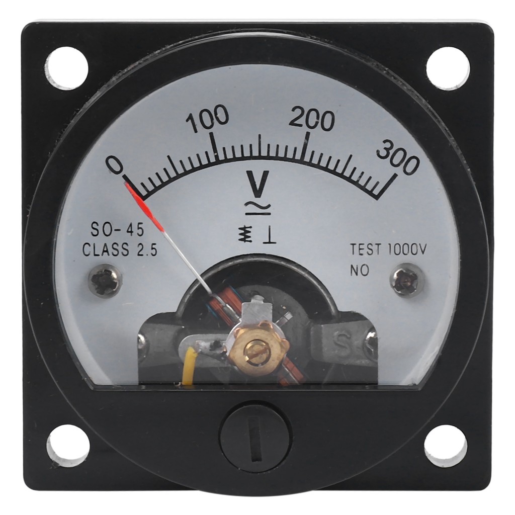 Jual AC 0-300V Round Analog Dial Panel Meter Voltmeter Gauge Black ...