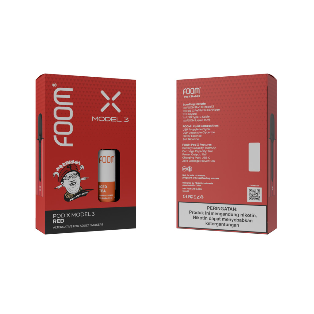 Jual Pod X Model 3 by The Prediksi Bundling Liquid FOOM | Shopee Indonesia