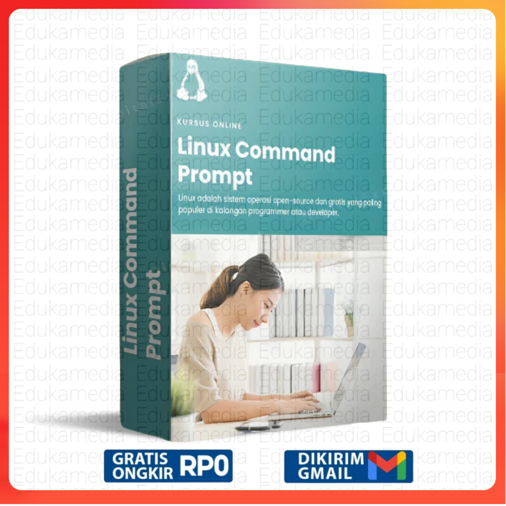 Jual ecourse linux command prompt kelas belajar perintah linux basic