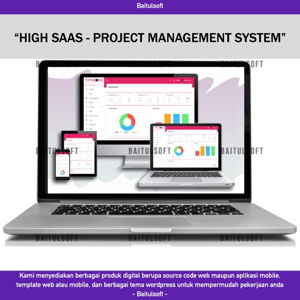 Jual SOURCE CODE APLIKASI WEB HIGH SAAS - PROJECT MANAGEMENT SYSTEM D13 ...