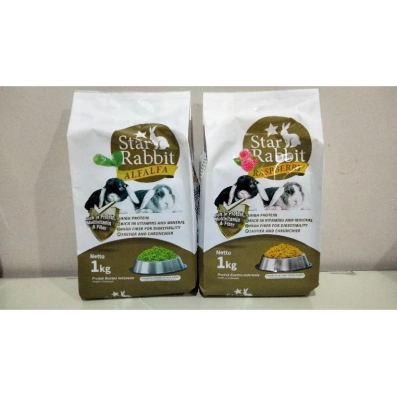 Jual Pakan Kelinci Rabbit Star Alfalfa Raspberry 1Kg STAR RABBIT 1KG ...