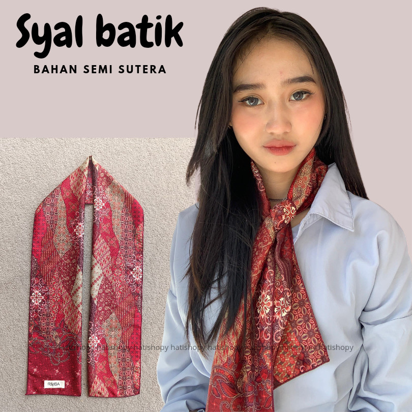 Jual RIMBA Syal Batik Leher Wanita Pria Scarf Dasi Ospek Bahan