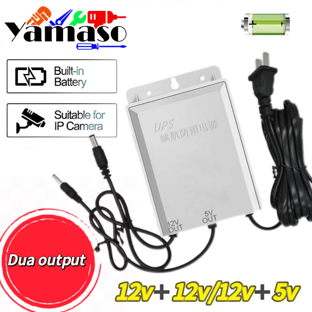 Jual 7800mah 12V+12V mini UPS router ups mini 12v untuk wifi catu daya ...
