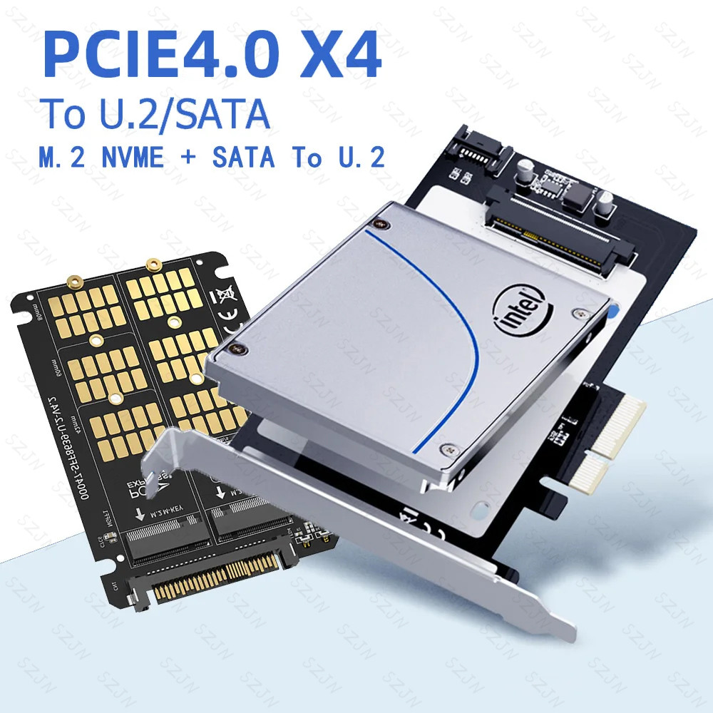 Jual PCIE X4 To U.2 Gen4 U2/SATA Kit SFF 8639 Host Adapter M.2 NVME ...