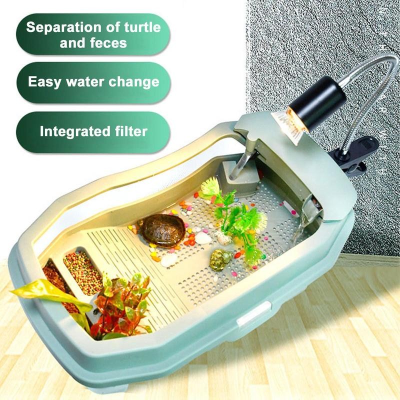 Photo inspiration: Aquatic Turtle Breeding Habitat Setup For Turtles Reference: Jual Detachable Turtle Habitat House Reptile Easy To Change Water