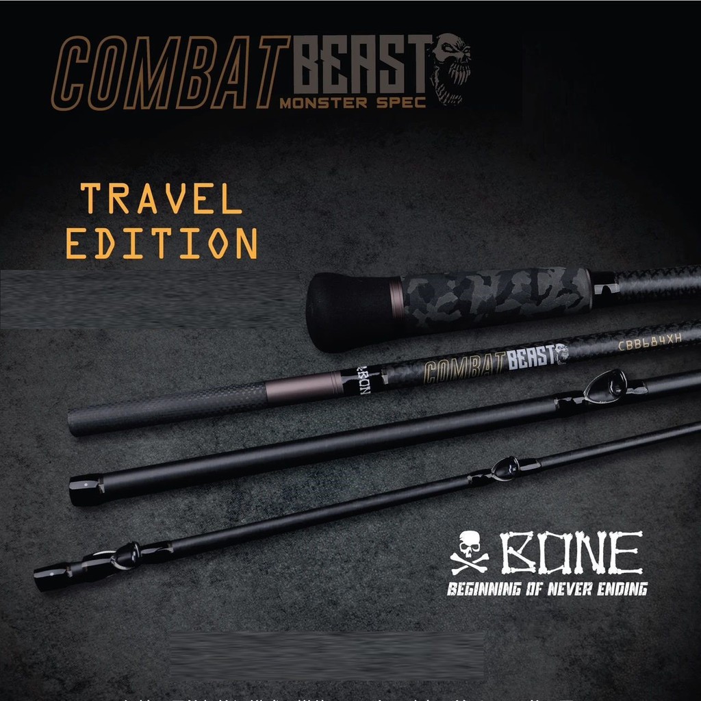 Jual BONE COMBAT BEAST TRAVEL EDITION 4 Piece Fishing Rod Max Bait 100G ...