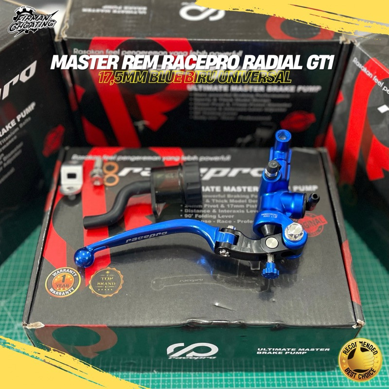 Jual MASTER REM RACEPRO RADIAL GT-1 17,5mm BIRU BLUE HIGH QUALITY ...