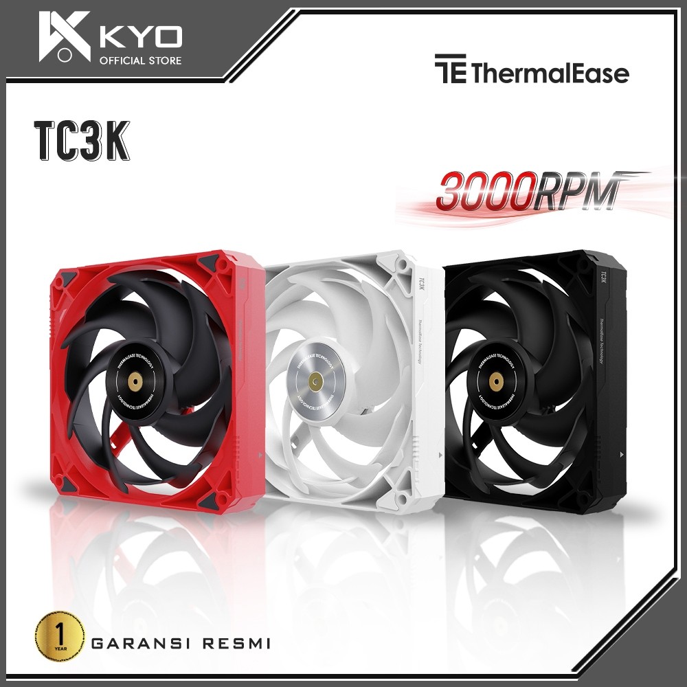 Jual KYO ThermalEase TC3K 3000 RPM Fan 120mm 4 Pin PWM Performance Fan ...