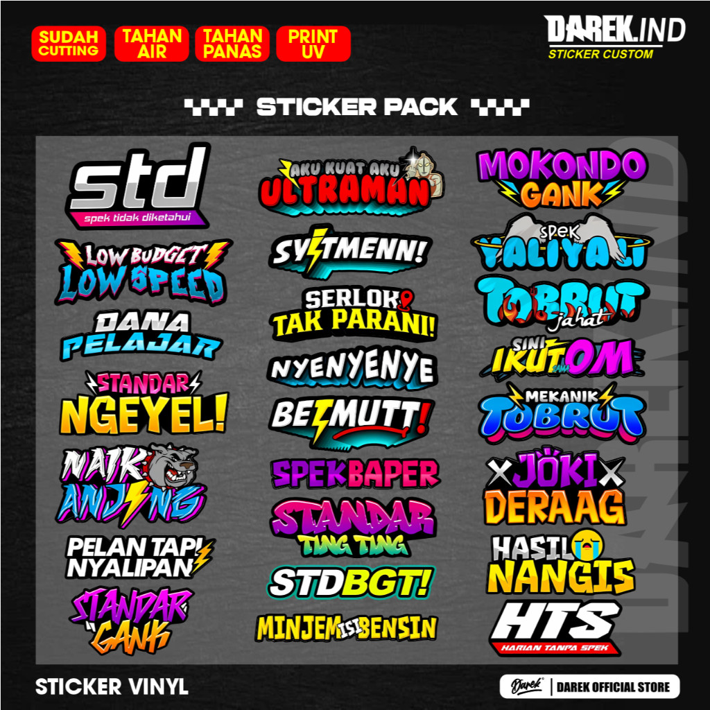 Jual Sticker Pack Racing Stiker Kata kata Viral | Shopee Indonesia