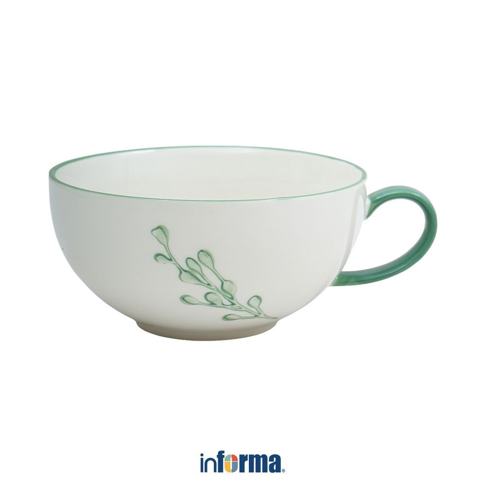 Jual Informa Appetite 400 ml Cassia Cangkir Mug Leaf - Putih Gelas ...