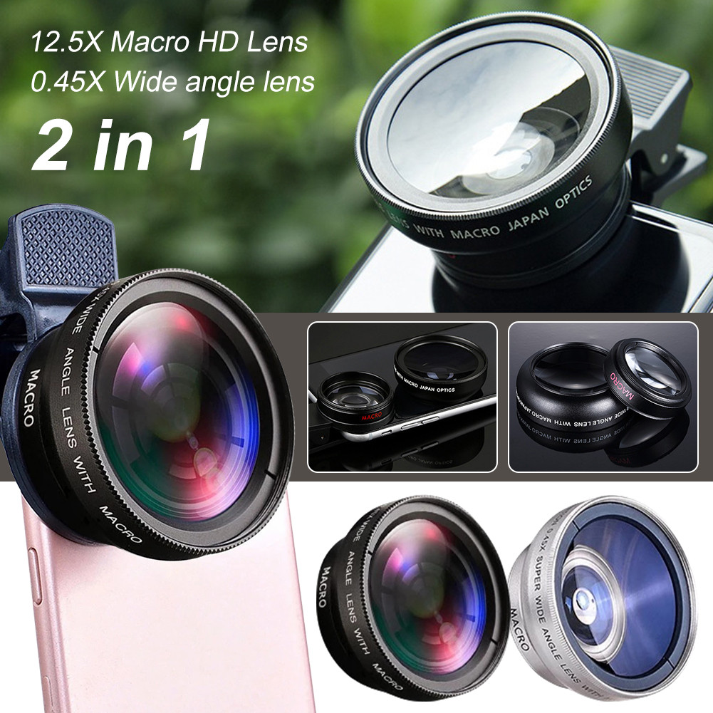 Jual 1pc 2 in 1 Lensa Super Wide Angle Lens Macro Smartphone Aksesoris ...