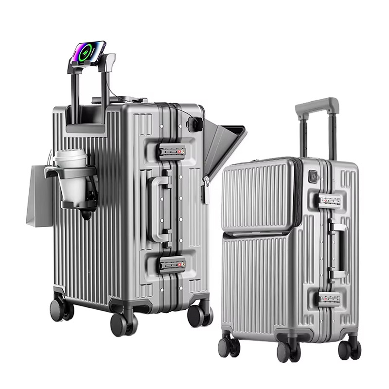 Jual Luggage Large Capacity 2025 New Multi-function Suitcase Aluminium ...