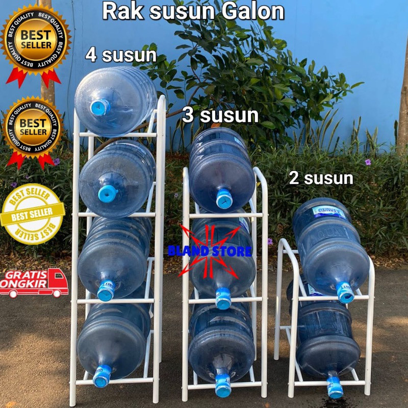 Jual JU87T Rak Galon susun 4 tingkat Besi/ Tempat Galon | Shopee Indonesia
