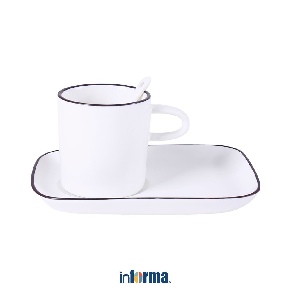 Jual Informa Appetite Yui Mug Dengan Nampan & Sendok - Putih Set Gelas ...