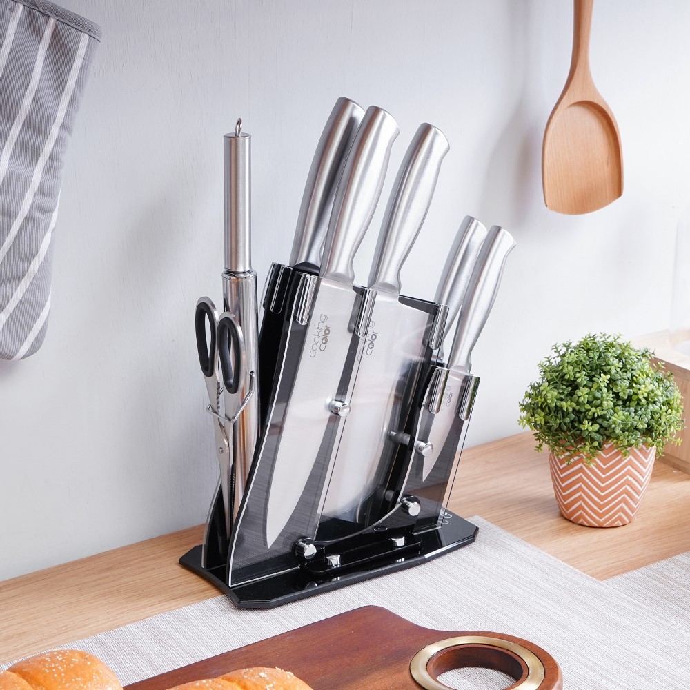 Jual Informa Cooking Color Set 8 pcs Pisau Dapur Dengan Block ...