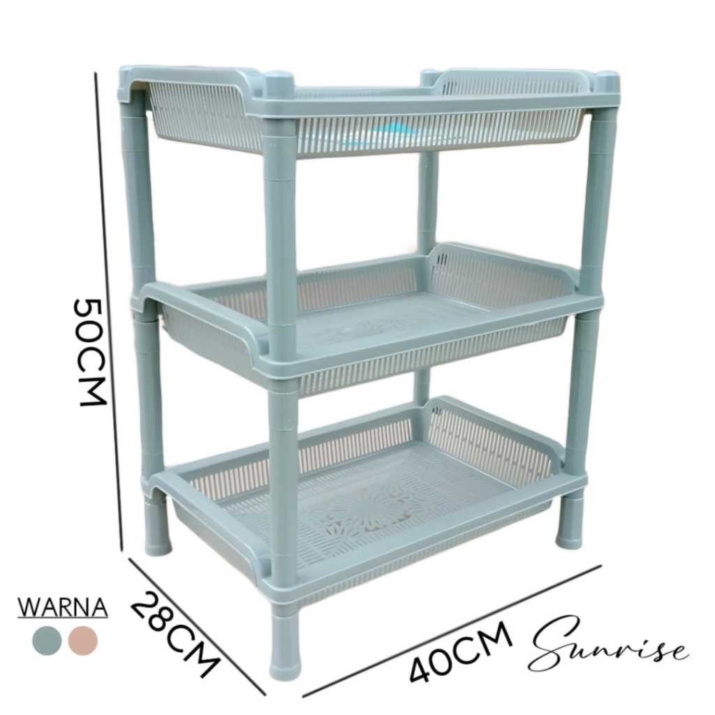 Jual SUNRISE RAK SERBAGUNA SUSUN 3 LUXURY RAK BUMBU PLASTIK JUMBO SUSUN ...