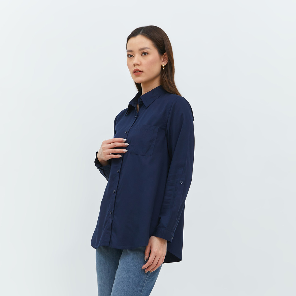 Jual Geela Official - Nicole Navy Shirt (G.11644) | Kemeja Wanita ...